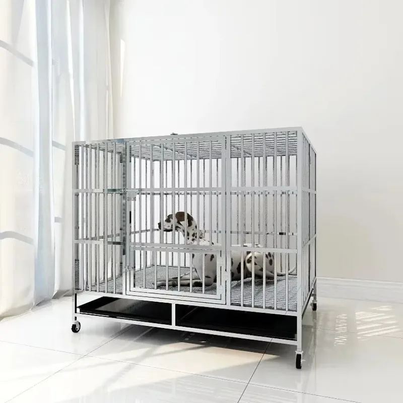

Stainless Steel for Small and Medium Dog Square Kennel with Toilet Indoor Pet Cage