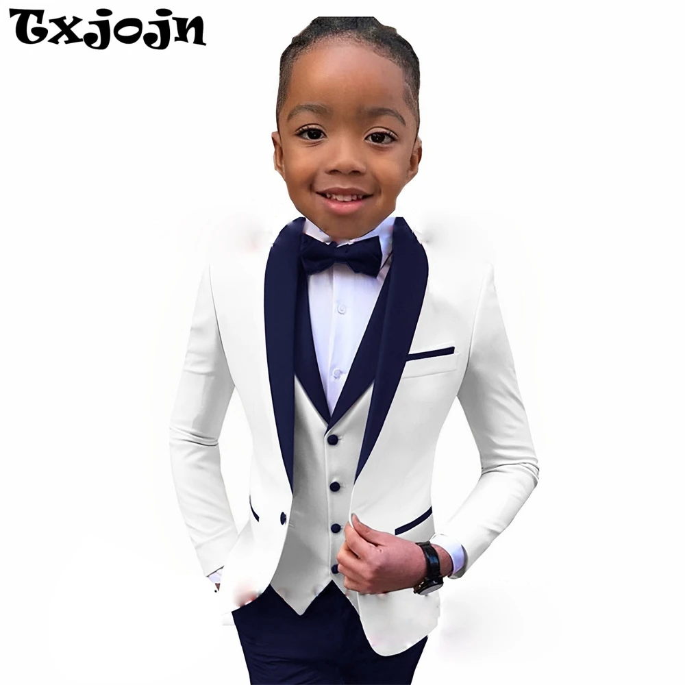 

Spring Autumn Boys Long Sleeve Suit Set 3 Pieces Formal Party Wear Stylish Elegant Shawl Lapel Kids Suits Birthday Tuxedo 2-20T
