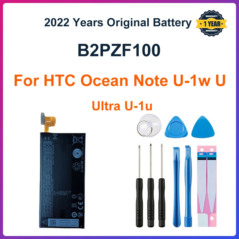 100% Original HTC Good quality High Capacity B2PZF100 phone battery For HTC Ocean Note U-1w U Ultra U-1u 3000mAh +Gift Tools