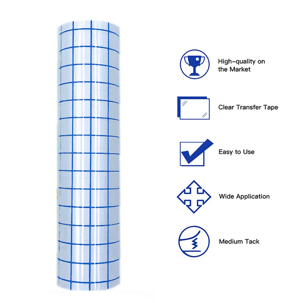 

Transfer Tape for Heat Transfer Vinyl - Iron On Transfer Paper - Heat Transfer Paper, Clear Transfer Tape for Printable HTV