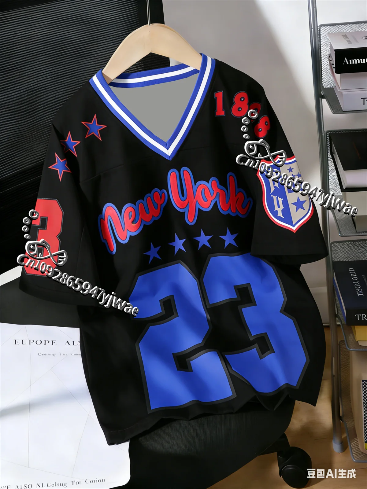 Street Fashion New York 2026 - Camiseta Deportiva de Fútbol Callejero Estadounidense