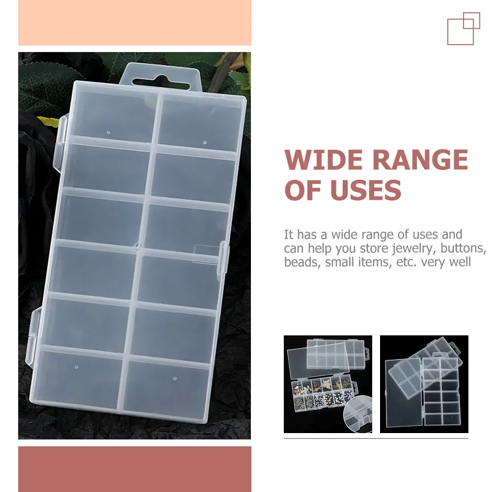 

5 шт., коробка для хранения бисера, органайзер, футляр для ювелирных изделий, держатель для сережек, контейнер со стразами, подвески для дизайна ногтей, многосетка, портативный
