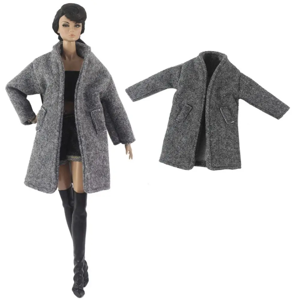 手作りウールコート衣装冬服マルチスタイル人形服ファッションオーバーコート 11.5 インチ 30 センチメートル人形/1/6 Bjd 人形用