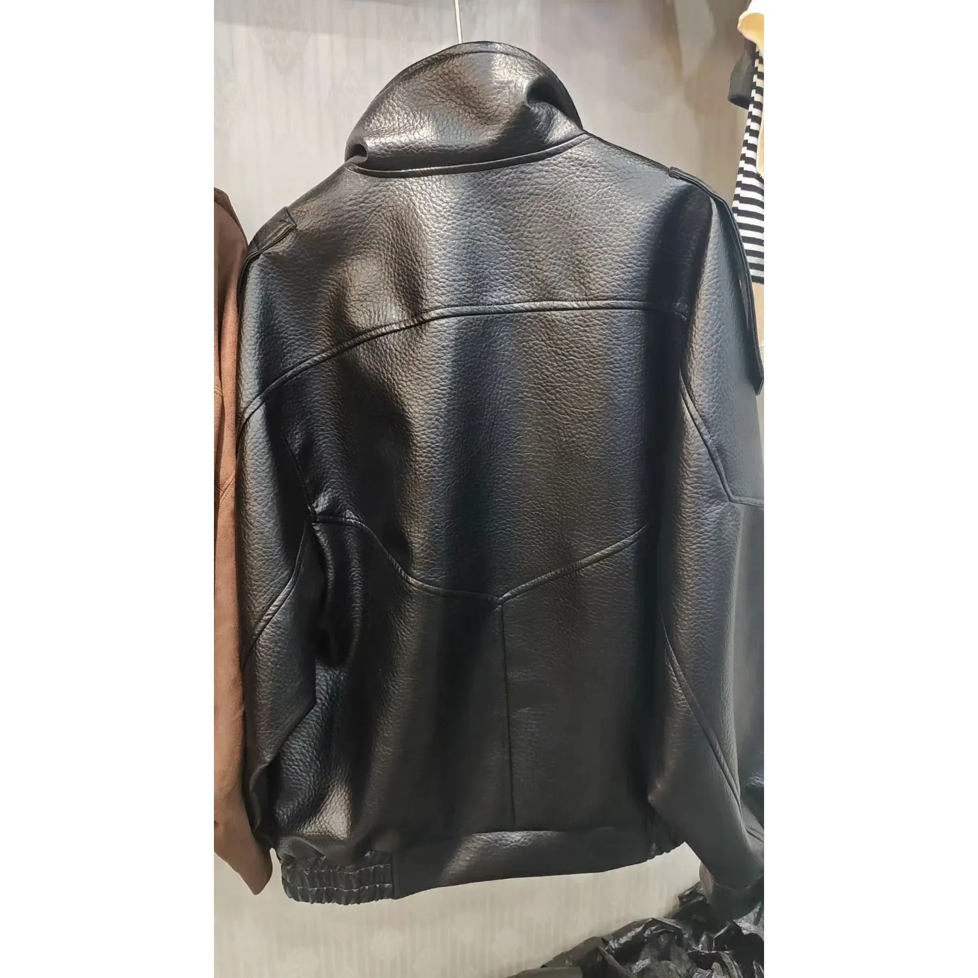 Giacche in Pelle PU Faion per Donna, Autunno Inverno, Lunghe con Bottoni, Vestibilità Elegante, Imbottite, Collezione Invernale 206