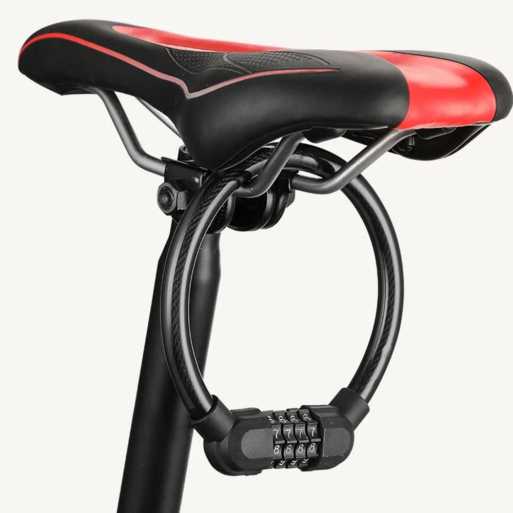 Motorcycle Resettable Digit Combination Bike Code Combination Password Lock Bicycle Lock Security Lock Bicycle Accessories