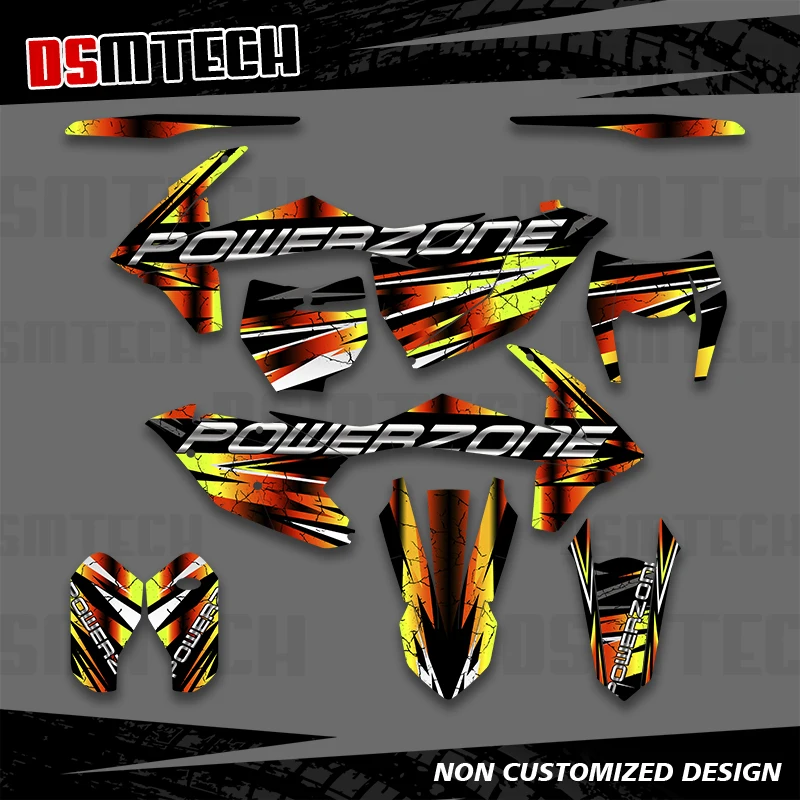 DSMTECH Graphics Decals Stickers Kits Background For KTM 125 250 350 450 500 SX SXF XC XCF 2016-2018 EXC EXCF XCW 2017-2019