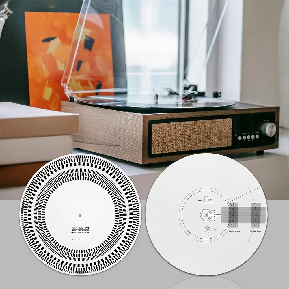 Vinyl Record Strobe Disc Turntable Calibration Tool For LP Player Adjustment Azimuth Overhang Anti-Skate Gauge Accessory