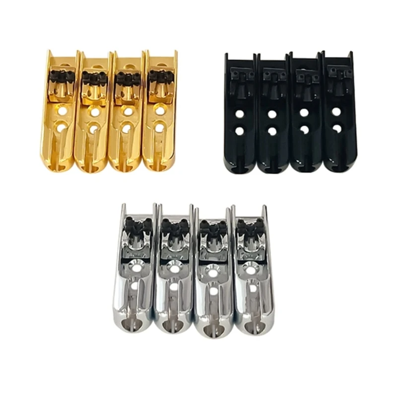 4 Pcs Separate Bass Bridge Electric Guitar Bass Split Bridge Saddle 4 String Bass Guitar Bridge Replacement Part