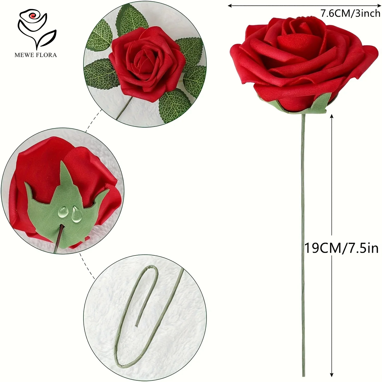 25/30 pz rosa fiori artificiali schiuma fiore finto matrimonio decorazione nuziale regalo di san valentino simulazione Rose casa vaso Decor