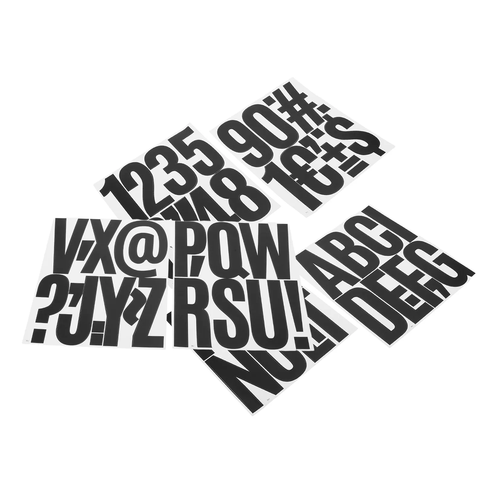 8Sheets Mailbox Letter Stickers Outdoor Waterproof Adhesive Alphabet Numbers Punctuation Decals DIY Address Door Signs Vinyl