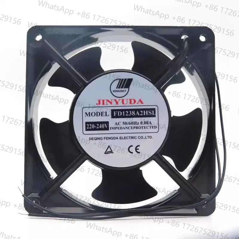 For JINYUDA FD1238A2HSL HBL 220V 12038 Cabinet Cooling Fan 12CM Axial Flow Fan