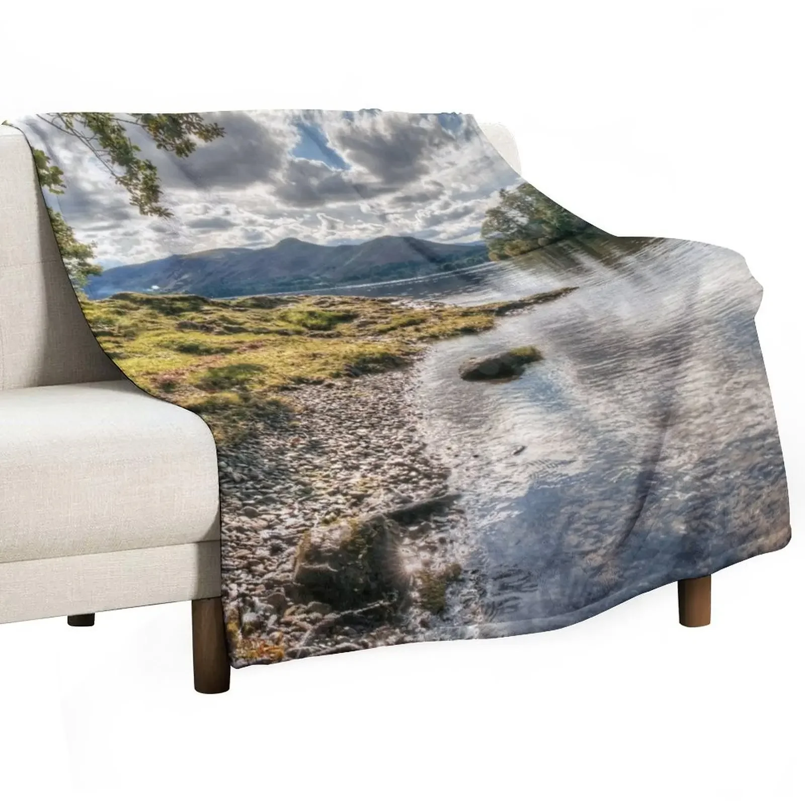 Catbells & Derwent Isle From Derwentwater Throw Blanket For Decorative Sofa Blankets For Sofas Sleeping Bag Blankets