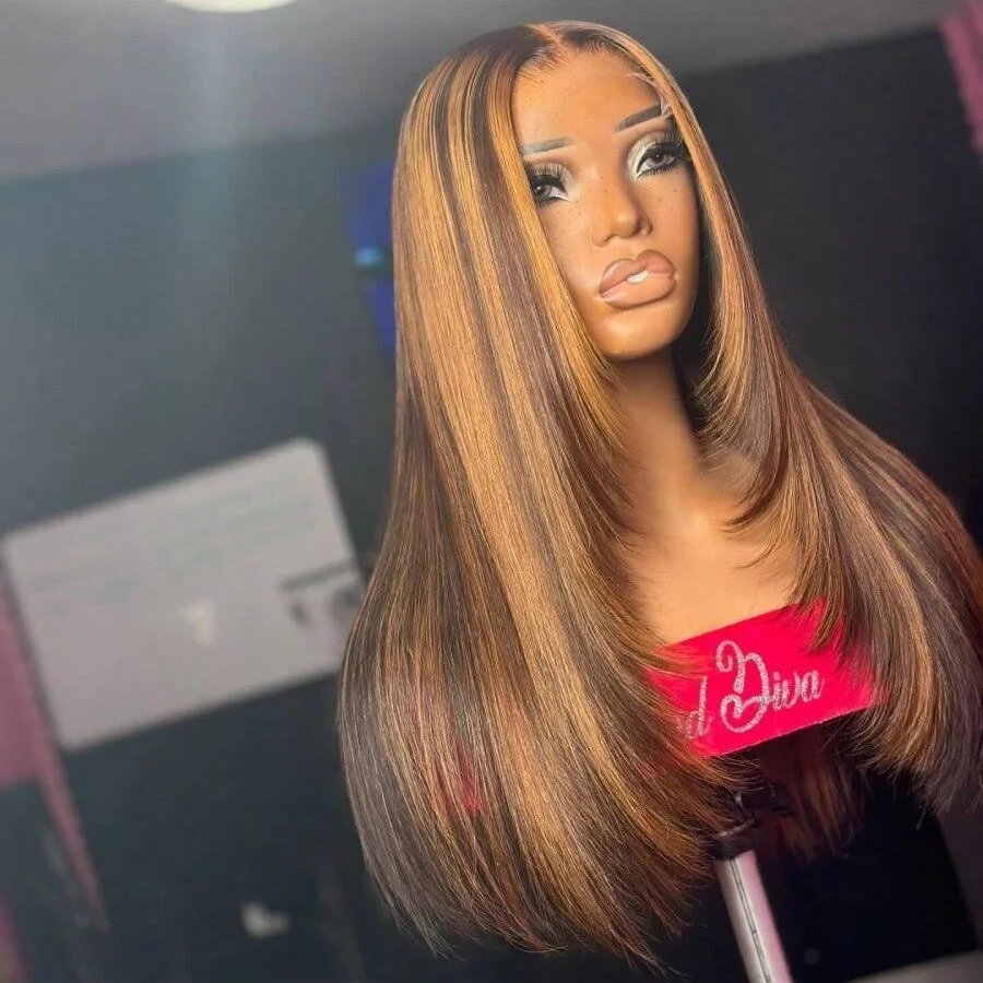 Выделите 4/27 13x4 кружевные фронтальные парики из натуральных волос, предварительно выщипанные волосы с детскими волосами, отбеленные узлы, 200% прямой парик для женщин