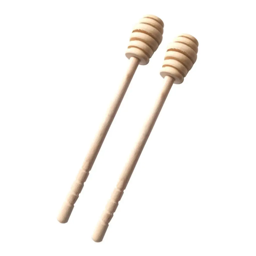 Wooden Honey Dipper Sticks Food Grade Honey Stirring Rods Kitchen Utensils for Home Honey Jar Drizzle and Gift Favor