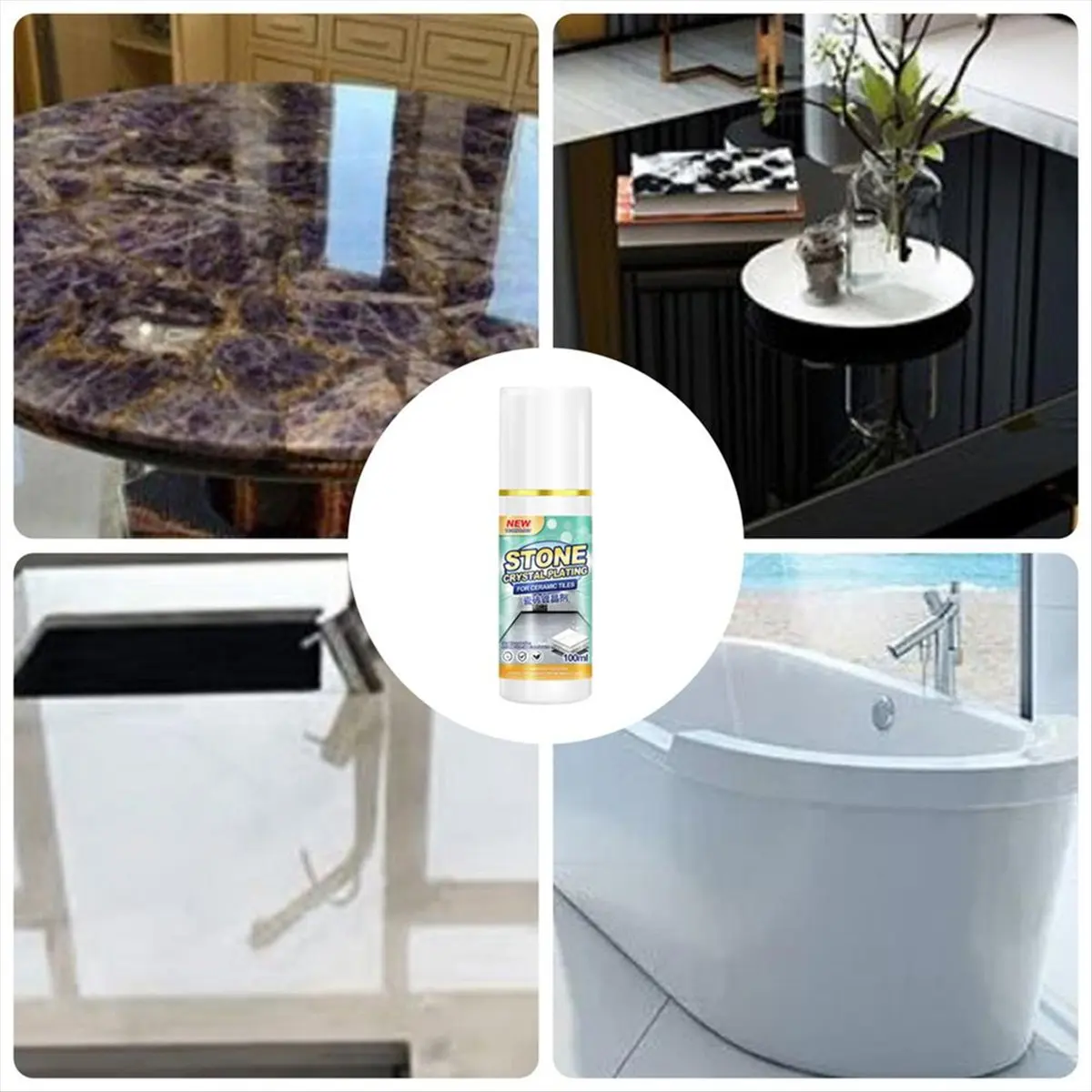 A24I Crystal Coatings Refurbish Agent Scratch Repair Liquid Safe Stone Cleaner Efficient Gloss Protection Stone Polishing