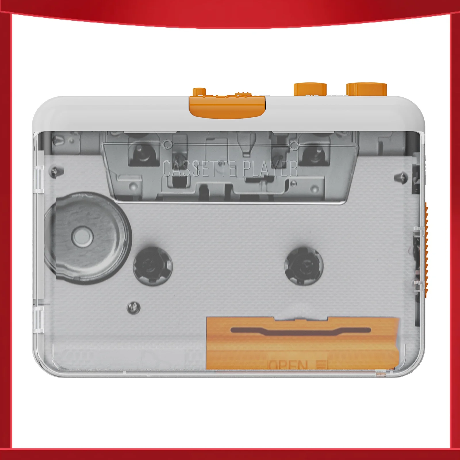 Reproductor de Cintas Portátil, Grabador de Cintas USB, Convertidor de Cintas a MP3 y CD a través de USB, Compatible con Computadoras Portátiles y de Escritorio