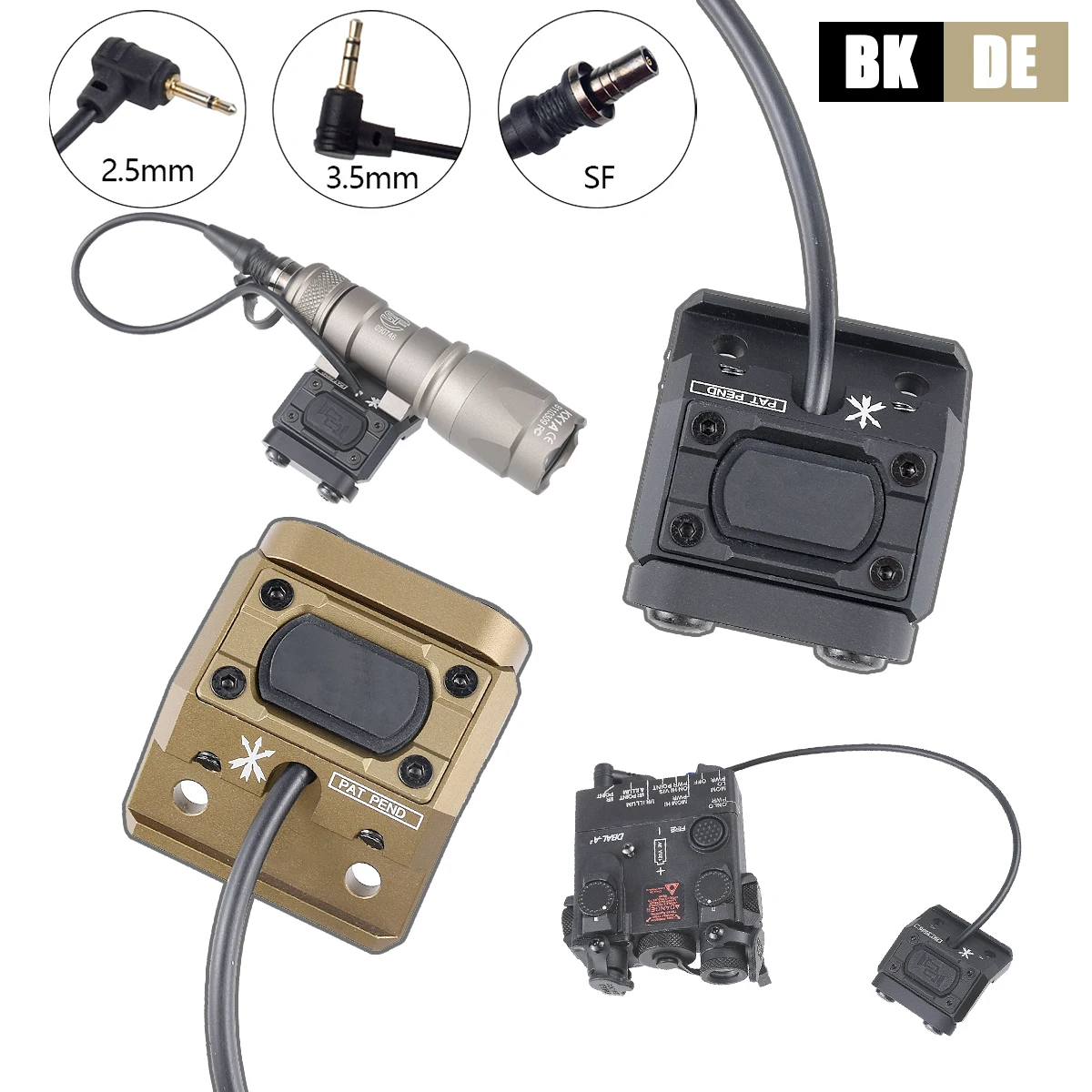 

Surefire M600 M300 UNITY Modbutton Lite Pressure Switch 2.5mm 3.5mnm SF Plug Airsoft Powerful Rifle DBAL A2 PEQ15 Scout Light