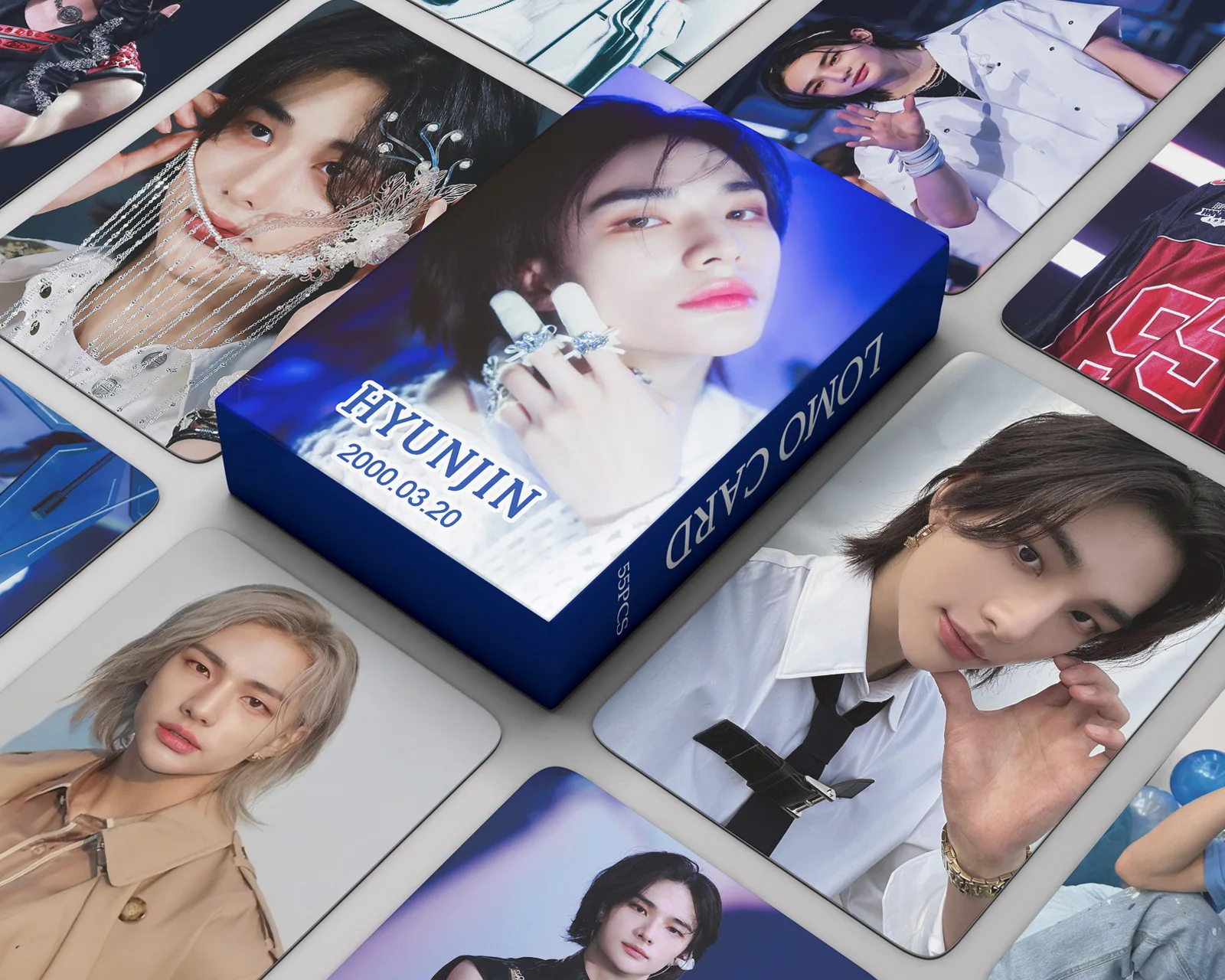 Cartes photo Kpop Felix Solo Hyunjin HD Druo pour étudiant, cartes de collection GérCollection, 55 pièces par boîte