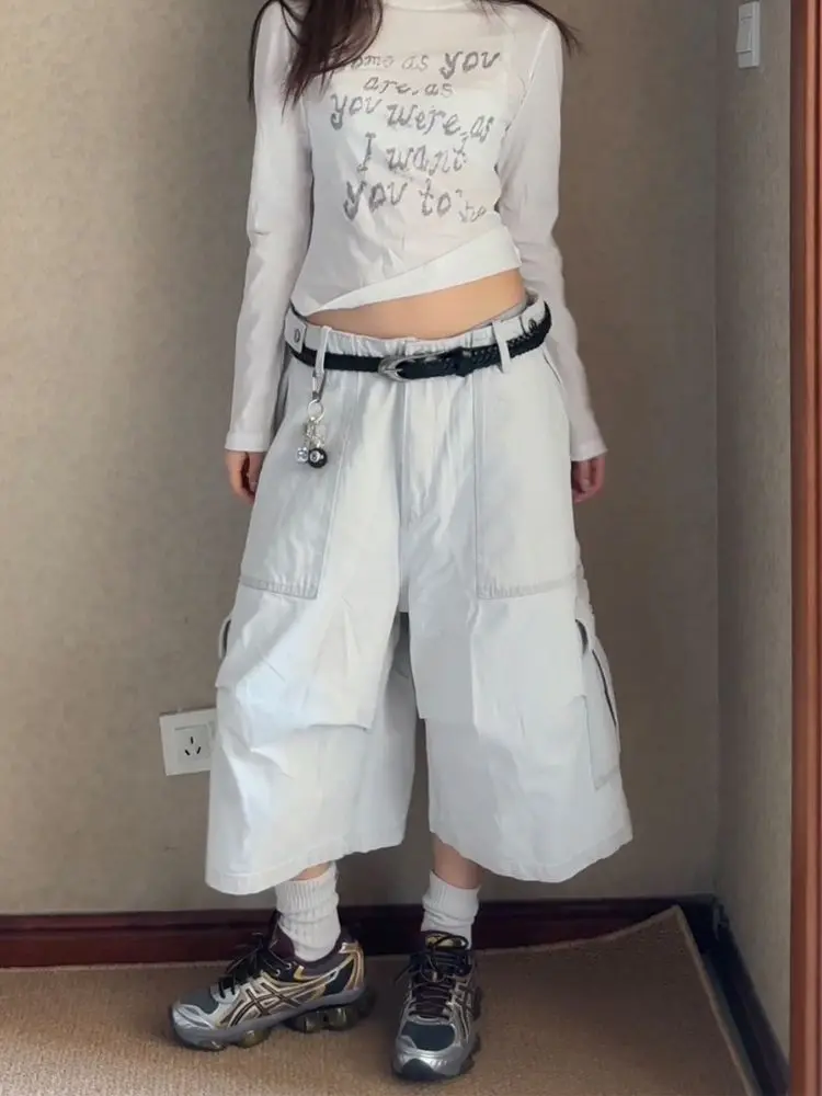 الأمريكية Sle متعددة كيت ملابس العمل سبعة أقدام الدنيم Orts النساء منتصف طول تصميم جديد سراويل فضفاضة غير رسمية الصيف العصرية