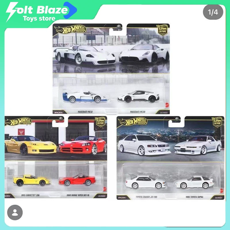 

Hot Wheels HBL96 Car Culture Series 2-Pack 1/64 Maserati Viper Nissan Diecast Model Car Toys Simulation Collection Cars Boy Gift