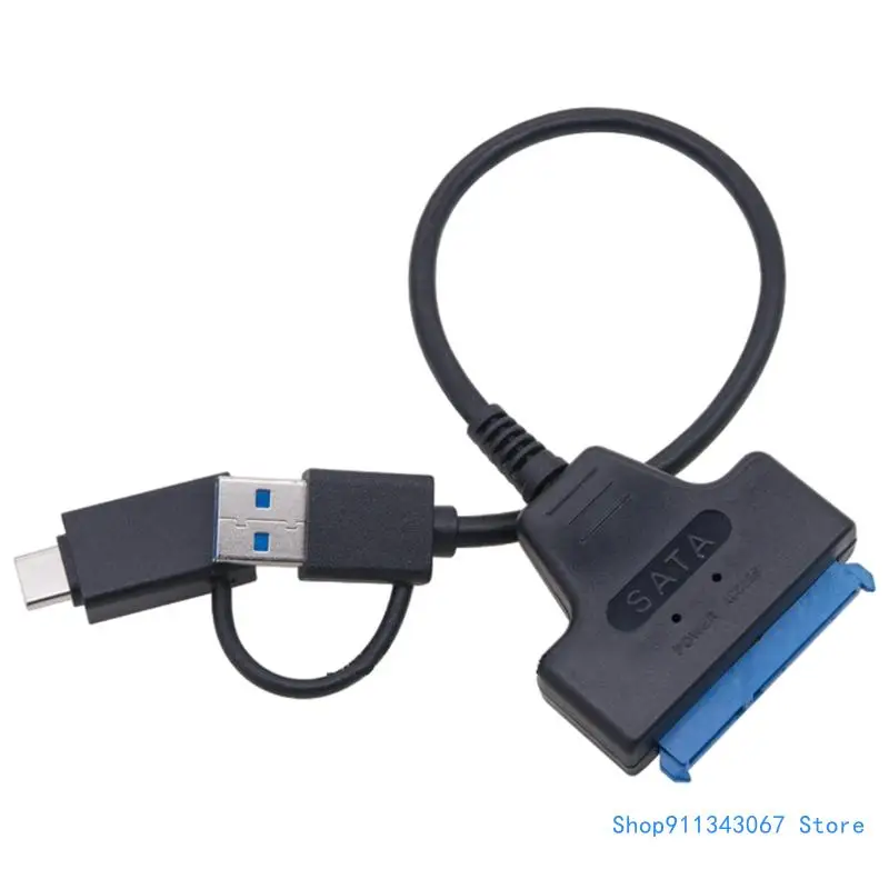 USB A+C to Connection Cable for 2.5 Inch HDD Fast 450M/s Speed, Easy External Hard Converter Cord Drop shipping