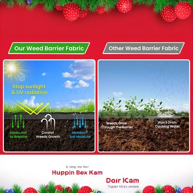 NEW SALE Weed Membrane Garden Landscape Fabric Anti Grass Cloth Strong Breathable Thicker Durable Ground Cover Mat