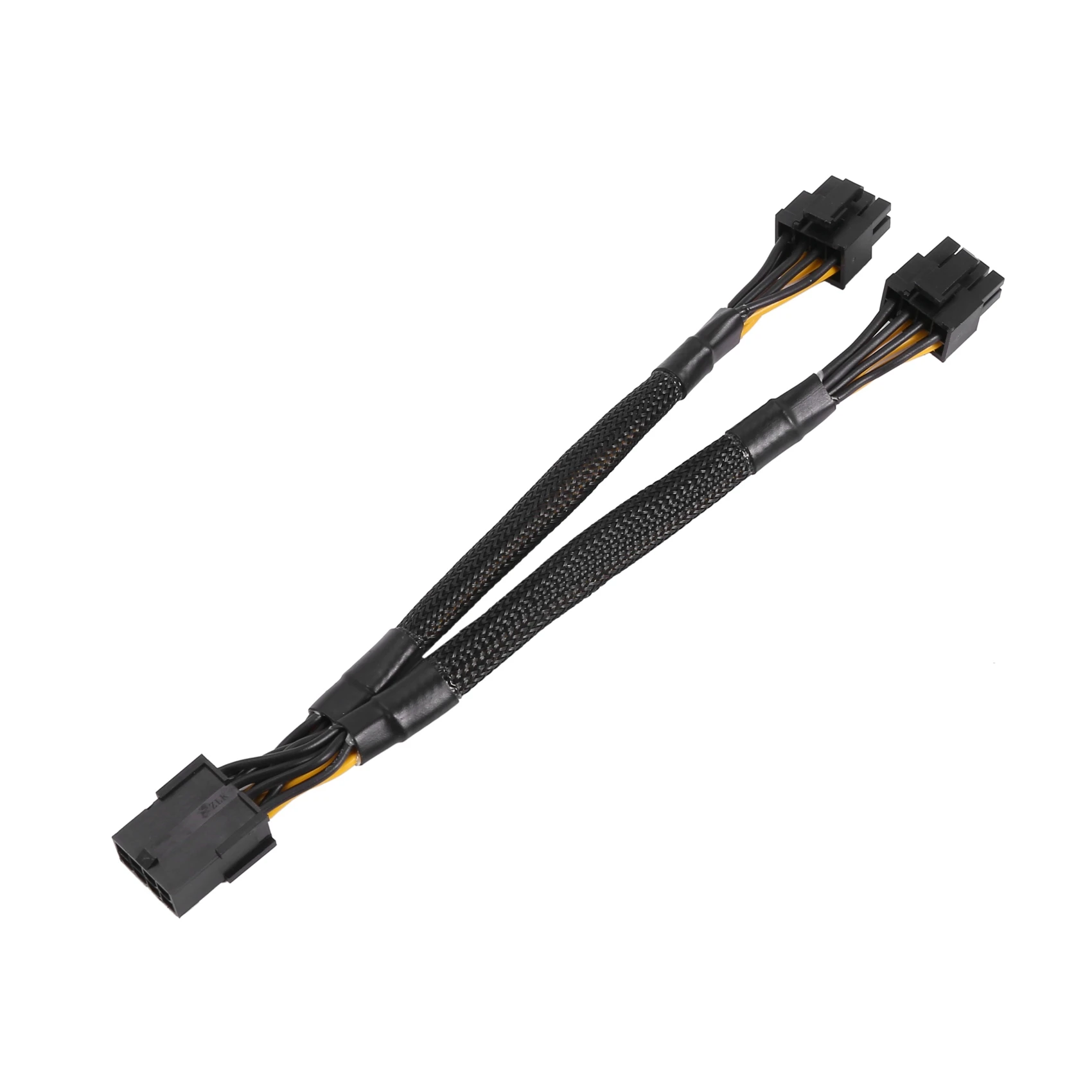 T35C 10PCSGPU Pcie 8 Pin Female Ke Dual 2X 8 Pin (6+2) Male PCI Express Power Adapter Braided Y-Splitter Extension Cable,20Cm