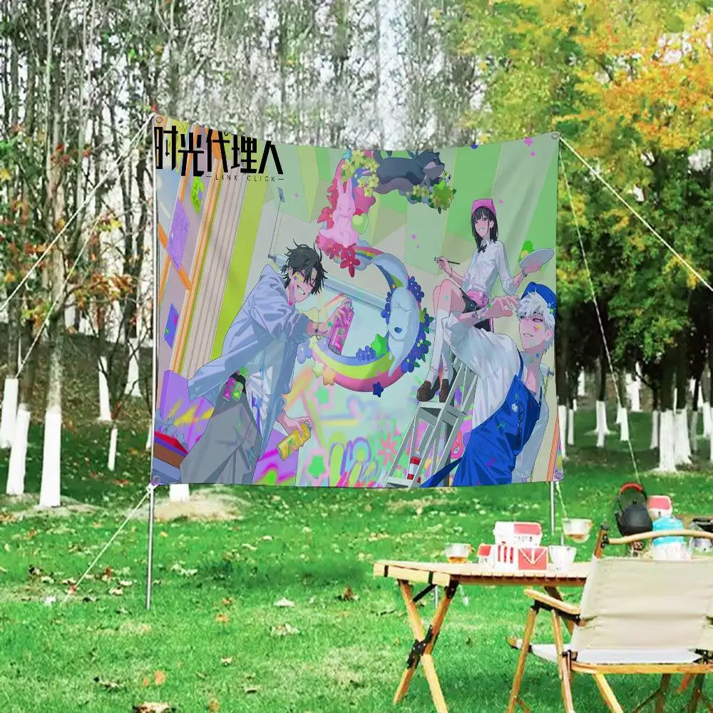 Hot Bl Anime L-link Click Retro Flags Multiple Choice Living Studio Booth Interior Decoration Banner