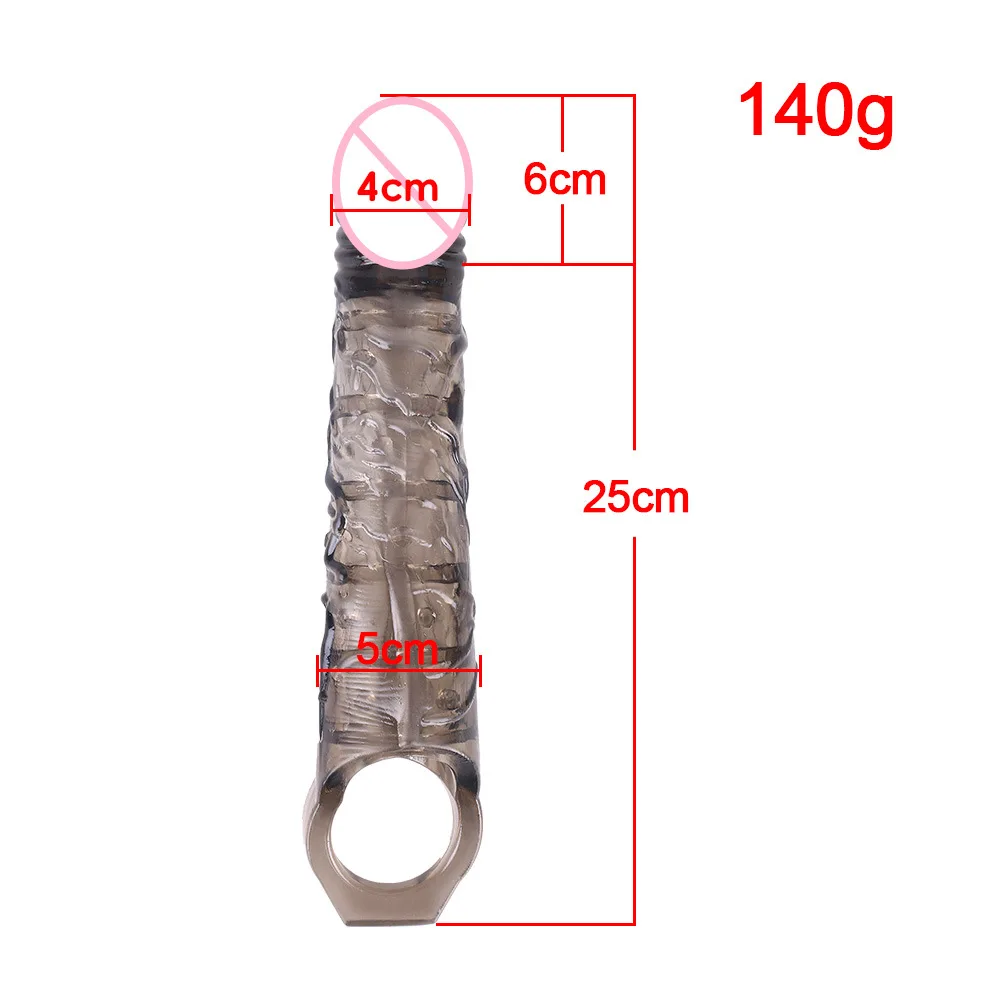 Large Simulated Wolf Tooth Cover for Men, Lengthened and Bold with Vibrating Penis Cover, Large Thorn Soft Rubber Sex Products view 6