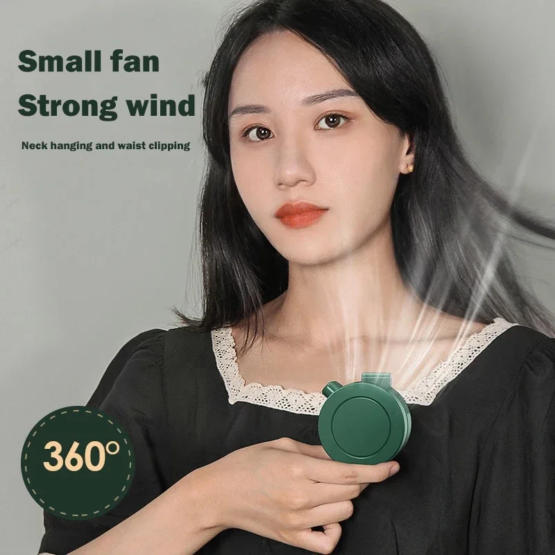 Portable Mini Clip Fan USB Rechargeable Cooling Neck Waist Outdoor Home Cooler Fan Table fan Mini fan Makeup fan Kawaii fan Fan