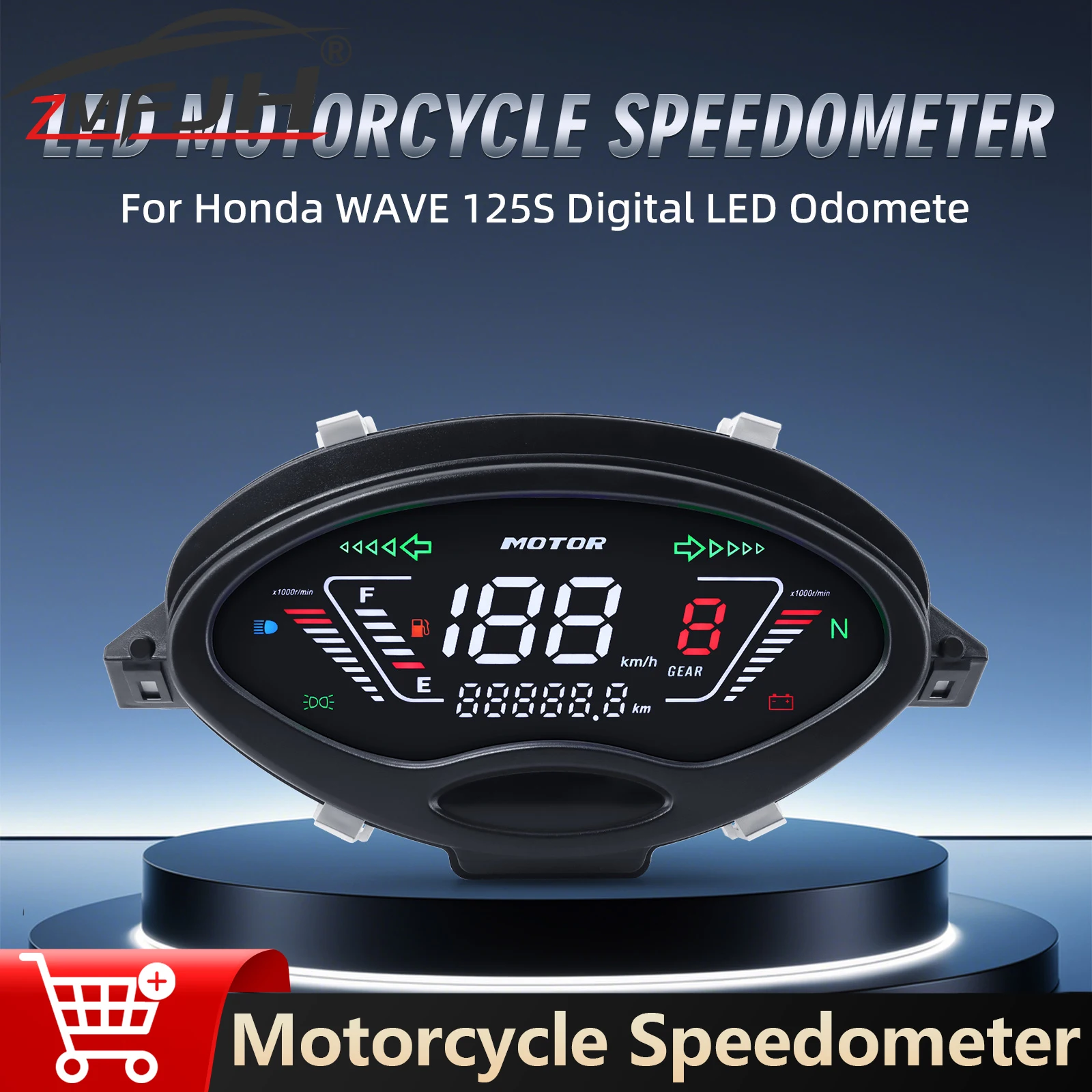 

Motorcycle Dashboard Speedometer RPM Digital Instrument With Turn Signal For Honda For WAVE125 Motorbike Electronic Dashboard