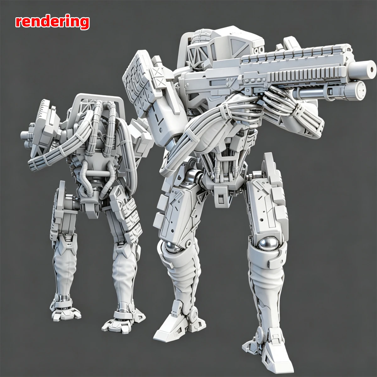 1/35 1/48 1/60 1/72 1/100 1/144 Modellbausatz 3D Harz Miniatur Soldatenfiguren Diorama Unbemalt Richter Mecha Roboter DIY – Detail 9