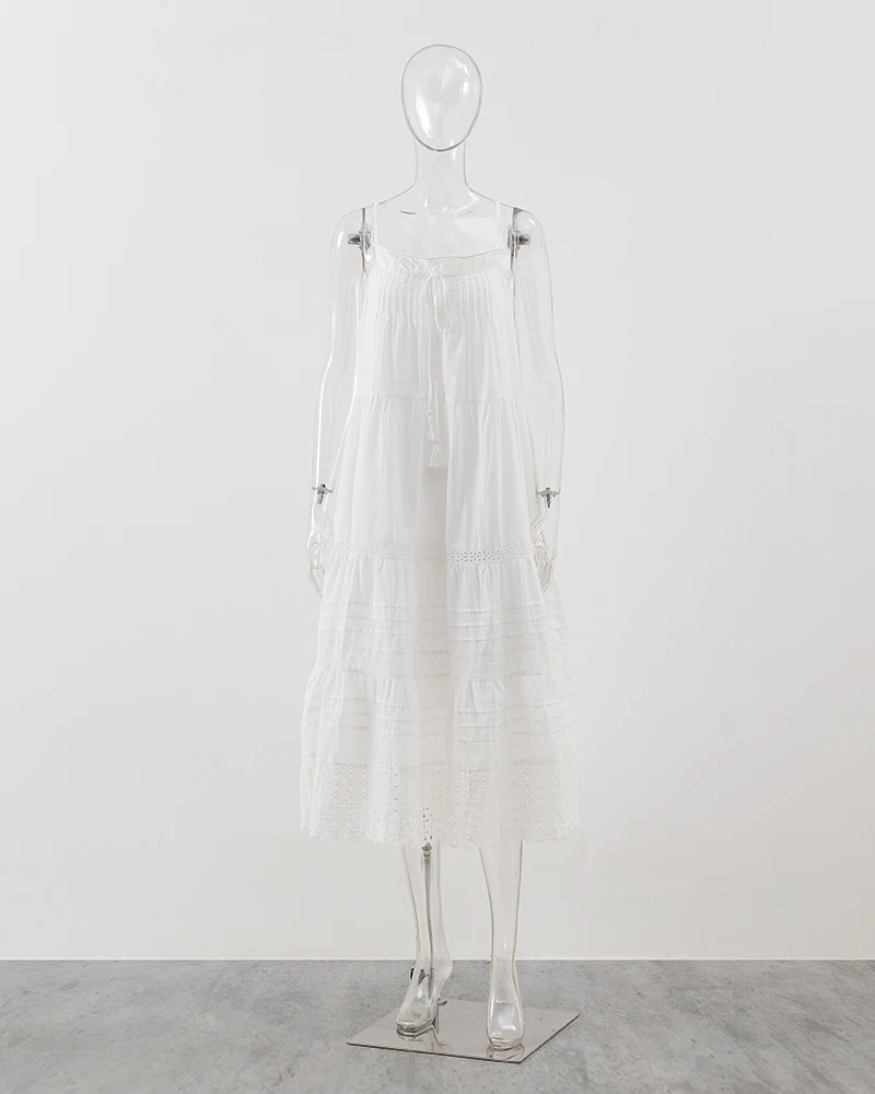 Bohemian White Dress Women Summer Sleeveless Seaside Vacation Beach Suspender Dresses A-Line Hollow Embroidery Hem Long Dress - AliExpress 200000345 Bohemian White Dress Women Summer Sleeveless Seaside Vacation Beach Suspender Dresses A-Line Hollow Embroidery Hem Long Dress - AliExpress 200000345