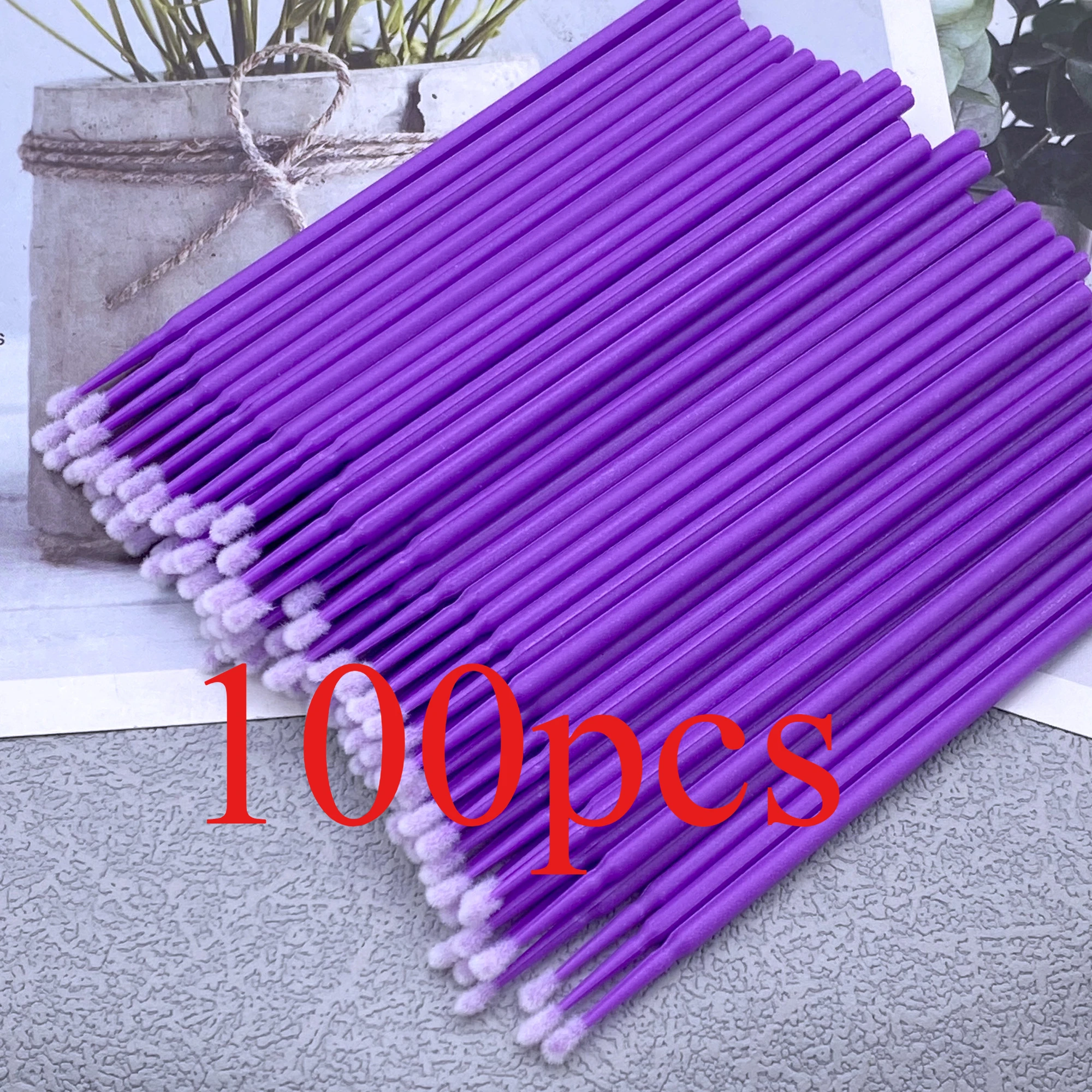 100/500 stücke Wimpern Reinigung Pinsel Lash Verlängerung Micro Baumwolle Tupfer Einzelne Wimpern Microbrush Schönheit Make-Up Sauber Entferner