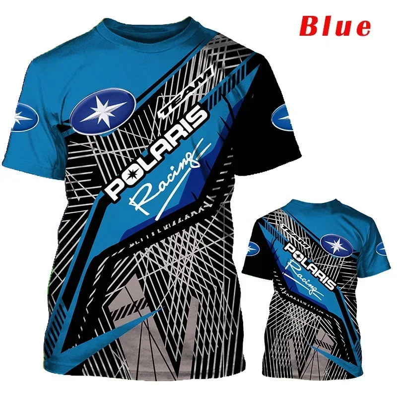Camiseta de Carras recién Vendida con el logotipo Polaris 3d، estampado novedoso، camiseta de cuello neutro para hombres