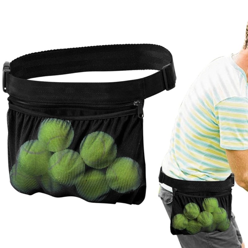 Bolsa cintura para armazenamento bola tênis, bolsa para bolas tênis pickleball para mulheres homens