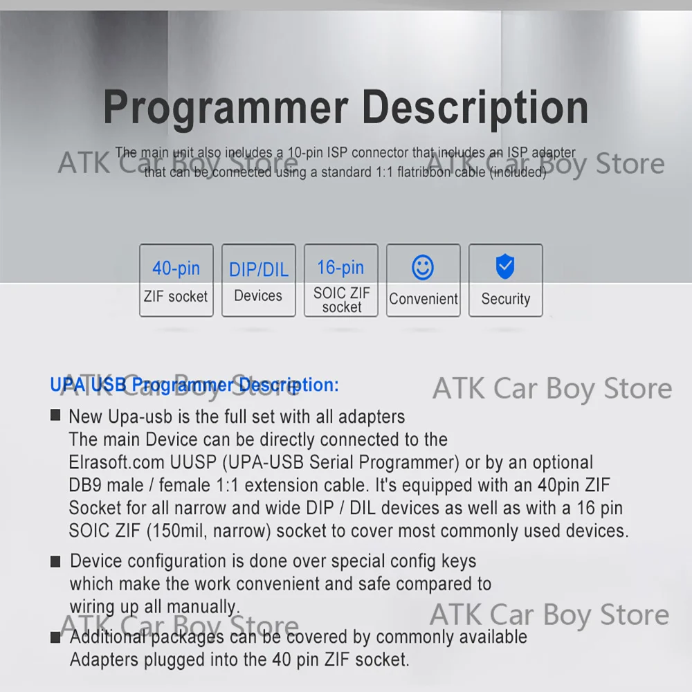 2024 UPA USB with 1.3 adapter EEPROM ECU programmer diagnostic tool UPA-USB ECU programmer UPA USB V1.3 with full UPA adapter