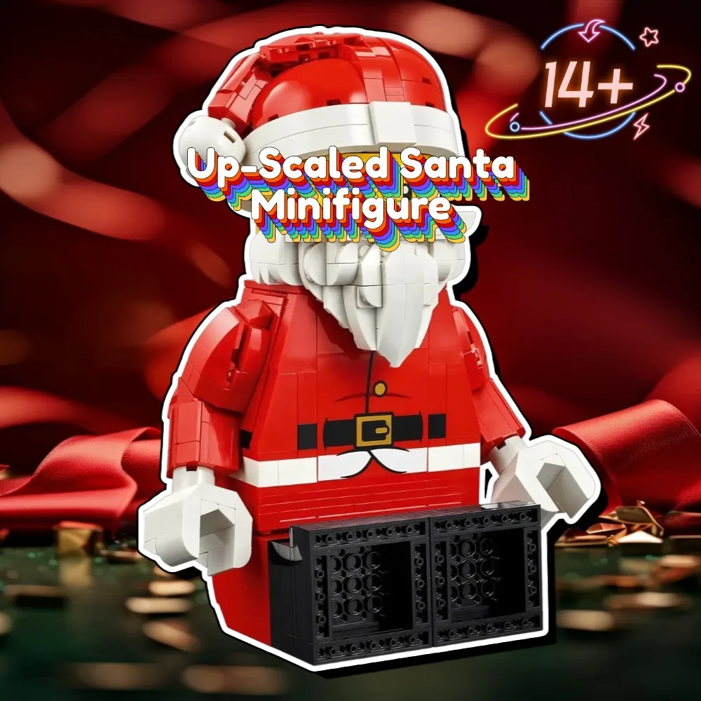 Blocs de construction amusants pour homme du père noël, compatibles avec 40820, cadeaux d'ambiance d'anniversaire et de noël pour amis et famille, nouvelle collection 2025