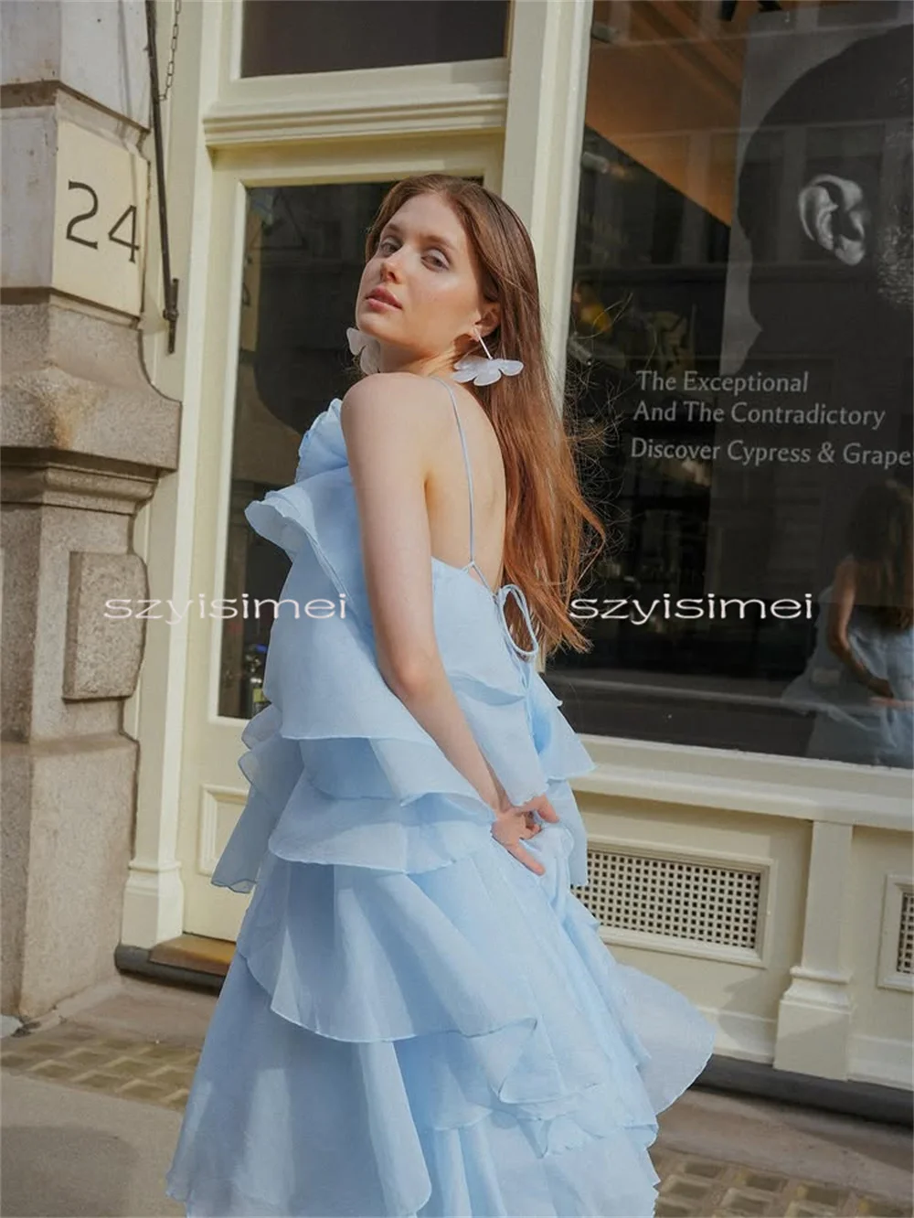 Luxury 2026 Customized Light Blue Prom Dress Halter Neck Floor-Length vestidos de noche Formal Evening Dresses robes de soirée