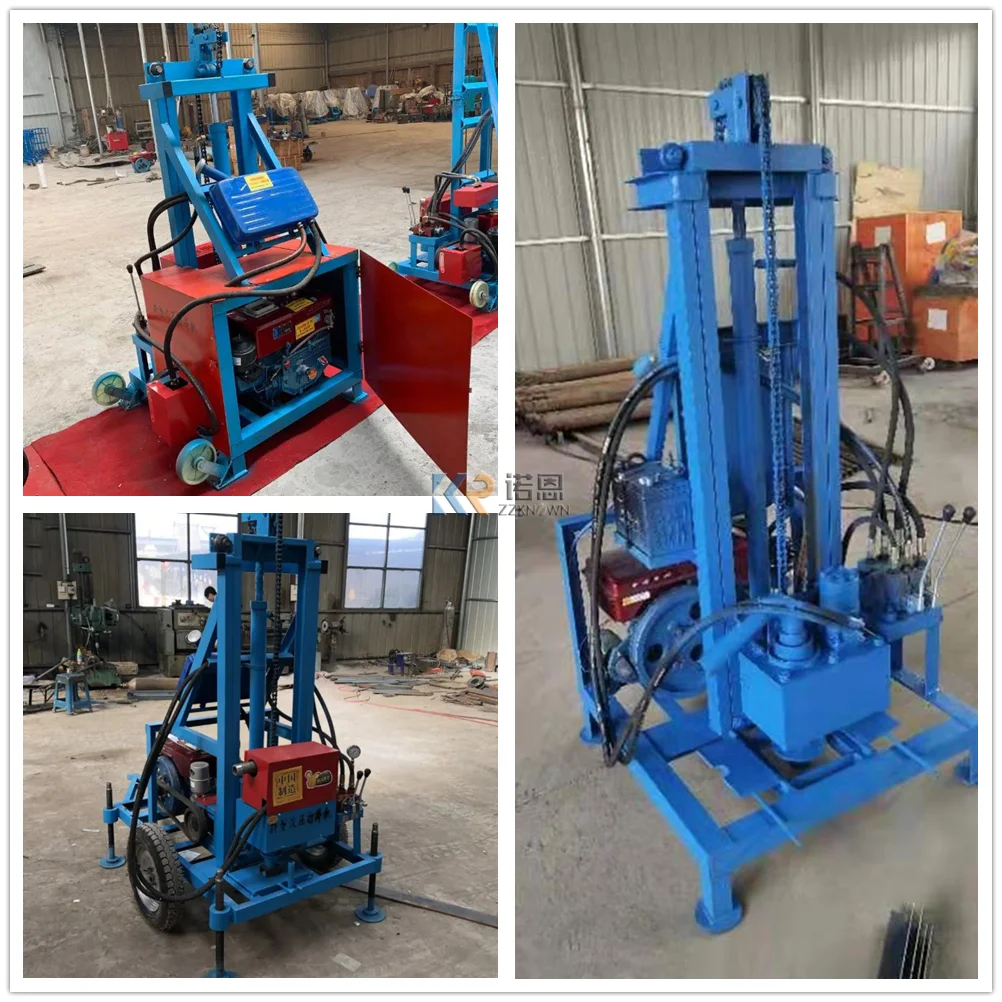 Perforatrice per pozzi per tubi per Borehol 150m attrezzatura per perforatrici per pozzi d'acqua motore Diesel da 22 cavalli