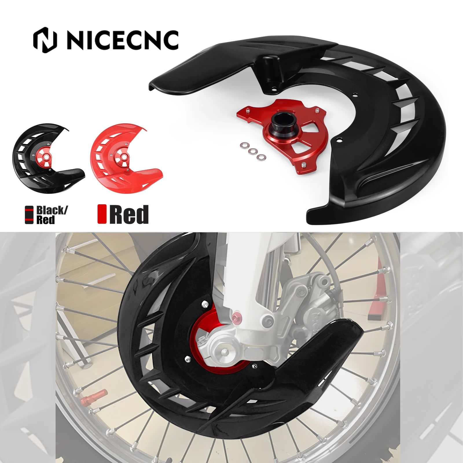 NICECNC For 2023 Honda CRF250RX CRF300RX CRF450RX 2019-2023 CRF 250R 450R 2005-2023 CRF Motorcycle Front Brake Disc Guard Cover