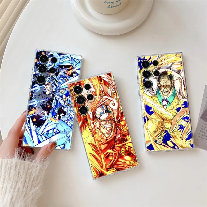 

Ones P-Pieces Navy Anime S26 Ultra Case For Samsung Galaxy S25 S26 S24 S23 Ultra S22 S20 Plus S21 FE A57 Clear Phone Cover Funda