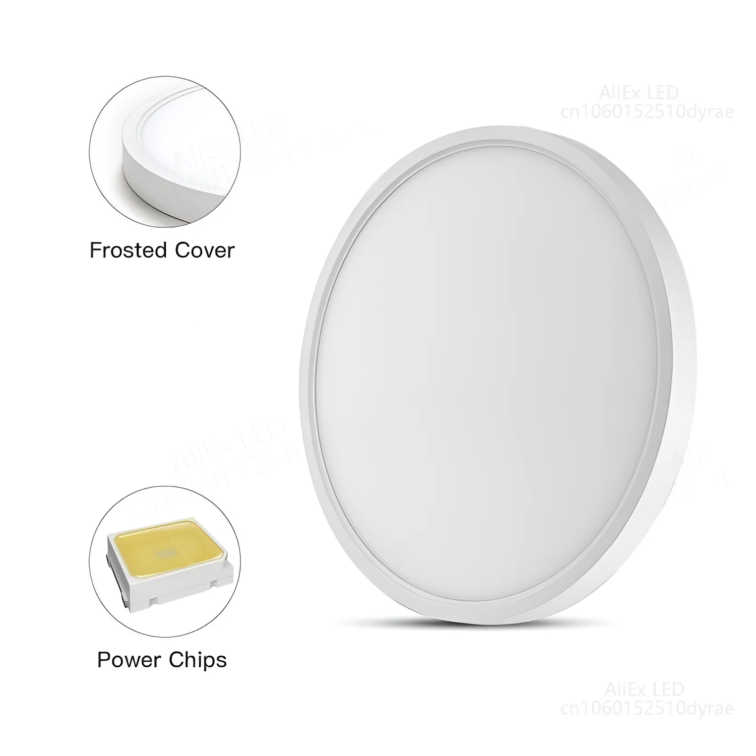 Lámpara de Panel Circular LED para decoración del hogar, luz de techo montada en superficie, CA 85-265V, 6W, 9W, 13W, 18W, 24W, nueva