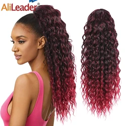 Coleta Afro rizada para mujer, extensiones de cabello sintético, cola de caballo, 16 