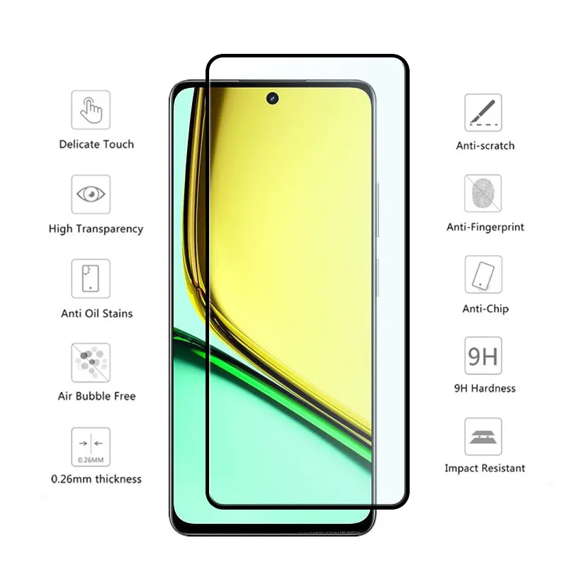 Tempered Glass For Realme C67 4G Screen Protector Front Film Anti-Scratch For Realme C67 Soft Camera film