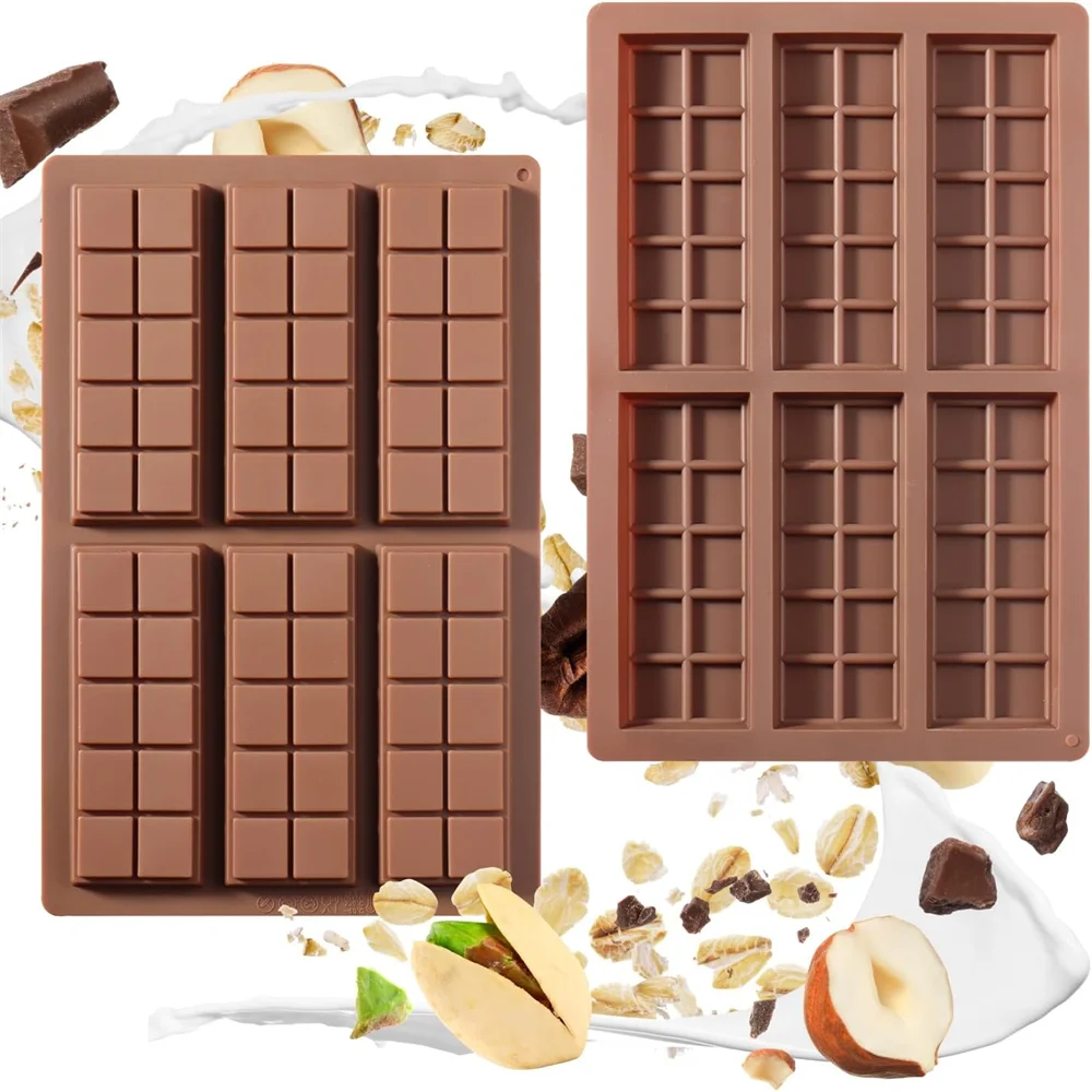 Chocolate Bar Silicone Mold, Large Candy Bar Mold, Suitable for Filling Dubai Chocolate, Pistachios, and Candy Sticks