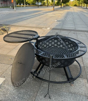 Outdoor Garden Round Grill Heating Firewood Fireplace Grill Carbon Brazil Furnace Heating Fireplace Bonfire