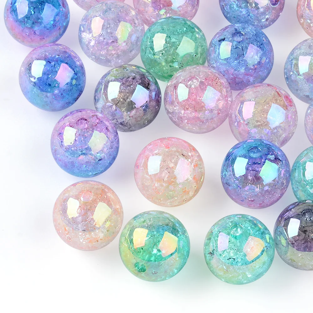 BaoLieZhu 20Pcs 16mm Bright Burst Beads Colorful Diy Bracelet Handmade Clothes Pen Beads Jewelry Accessories Material