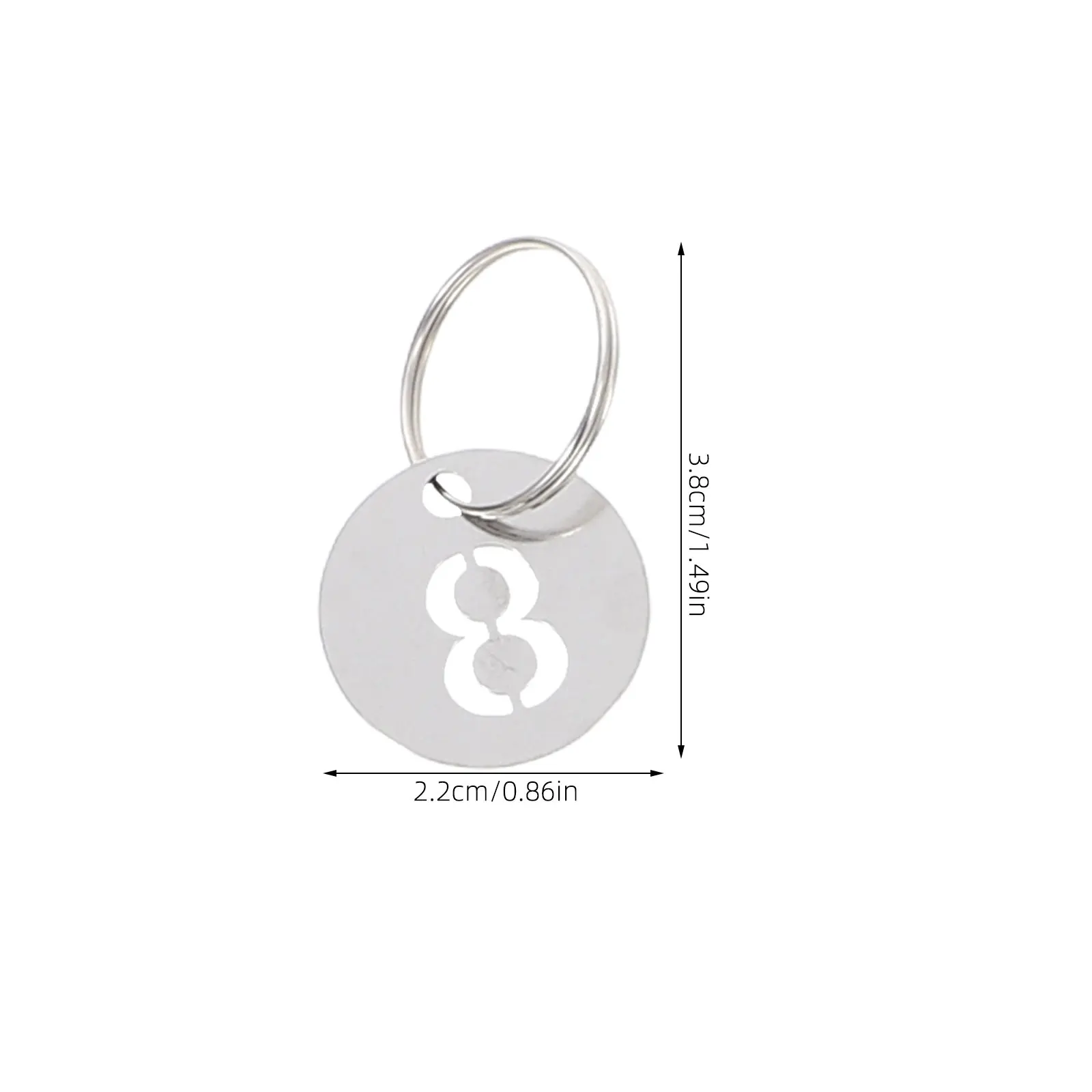 30Pcs Numbered Key Tags Stainless Steel Round Hanging Metal Number Labels for Key Classification Luggage Locker Identification