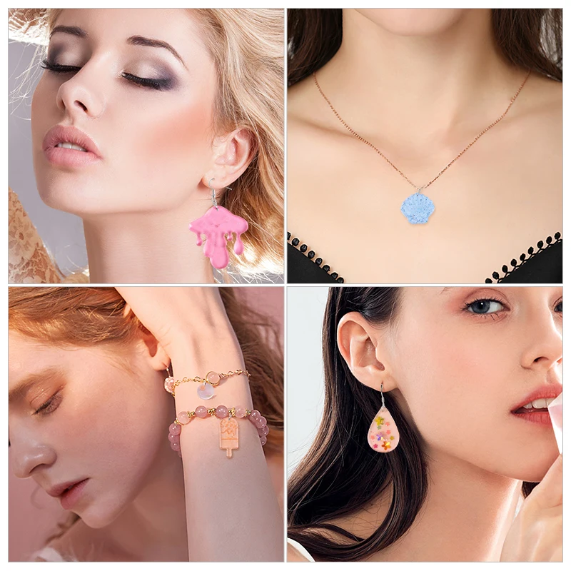 Earring Pendant Silicone Mold Epoxy Resin Mixed Style Jewelry Making Casting Molds DIY Charms Pendant Mould Creative Craft DIY
